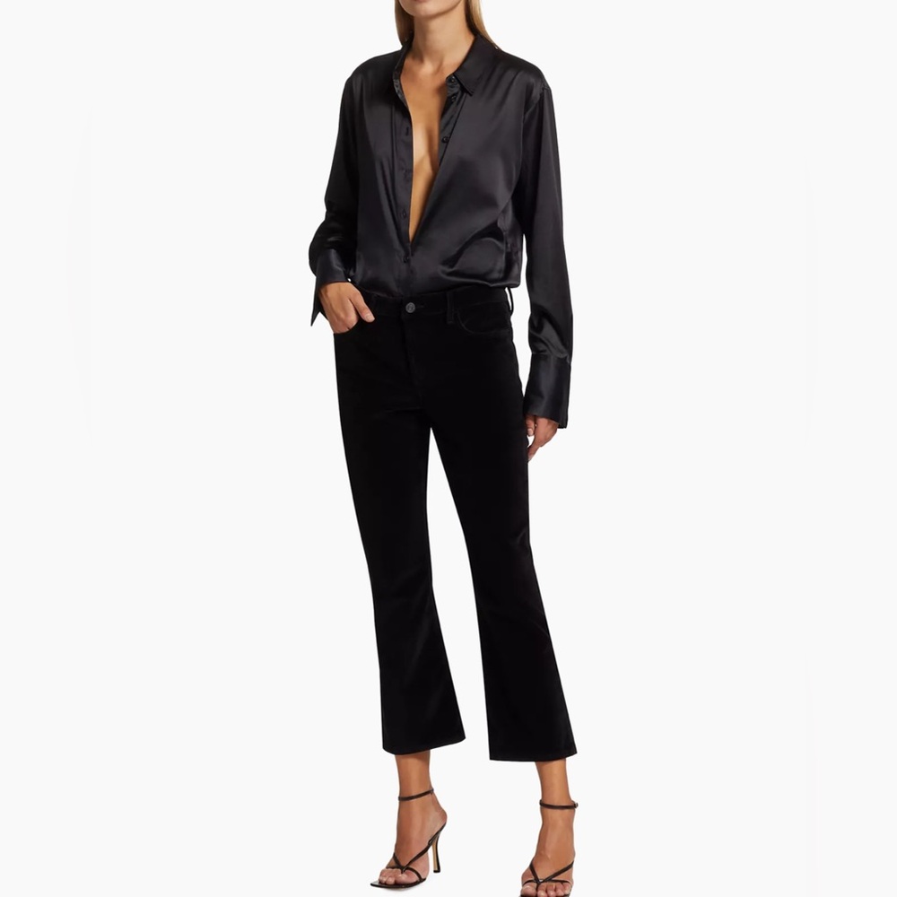 Frame Le Crop Mini Boot Velvet Trousers